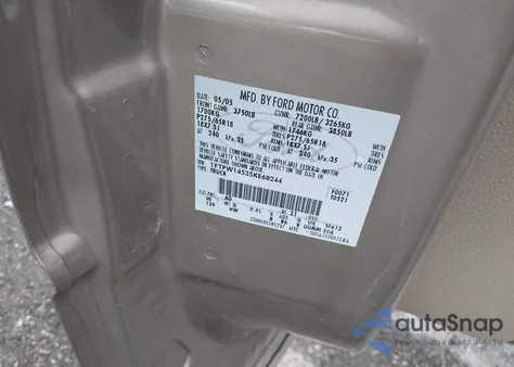 2005 Ford F-150 Fx4/Lariat/Xlt z USA, uszkodzony, nr VIN 1FTPW14535KE68244